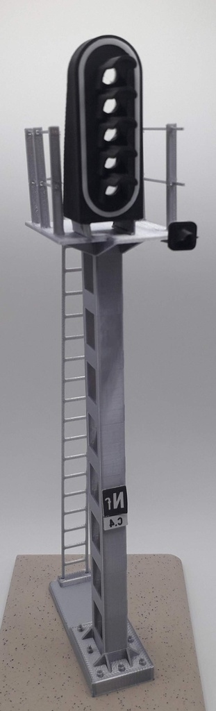 Cible C - 5 feux - Mat lourd (1/32, Cv rose / S / A / VL / M, Haut droit, A droite)