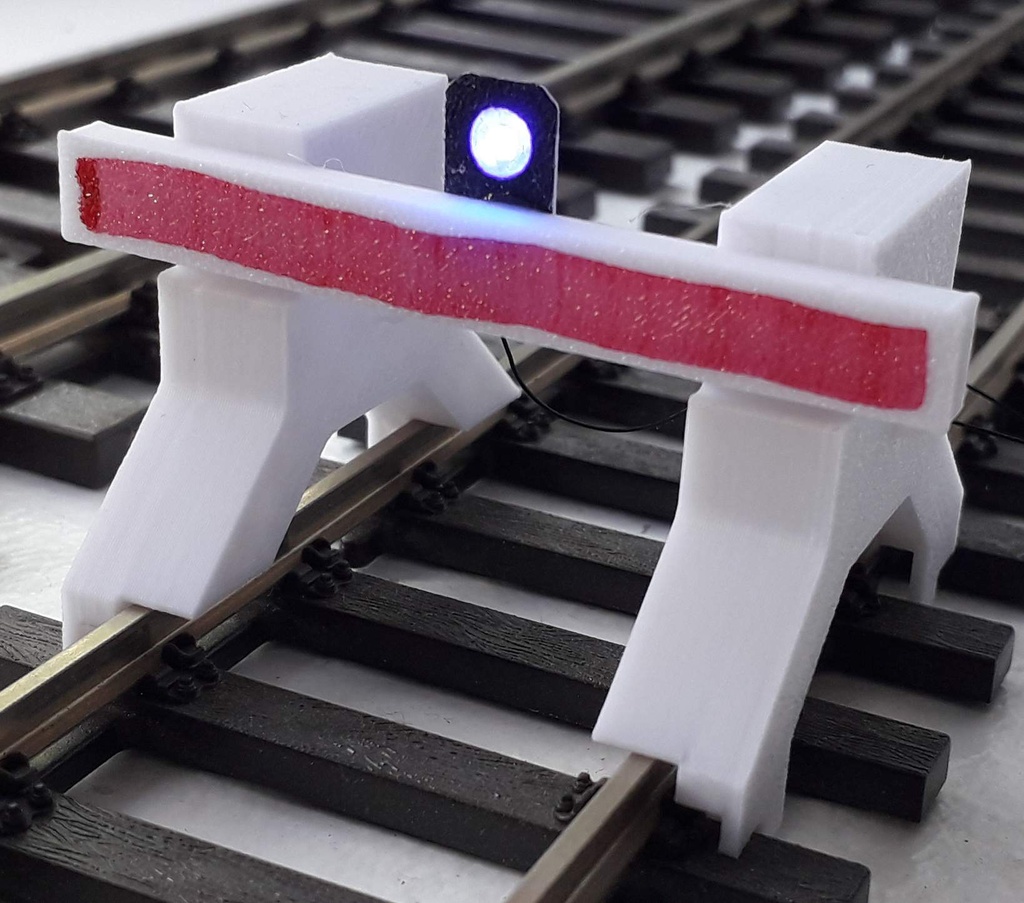 Heurtoir bi-blocs (1/32, Rose, Sans vis)